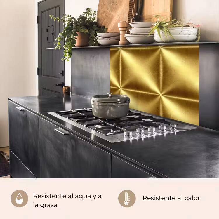 Revestimiento cocina - Textura - Oro cepillado - Estilo industrial - Metalizado — 4