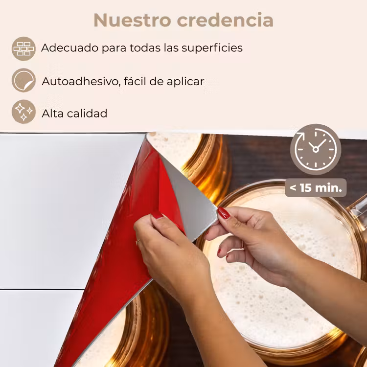 Salpicaderos de cocina - Cerveza - Vasos - Espuma - Madera - Bebida — 4