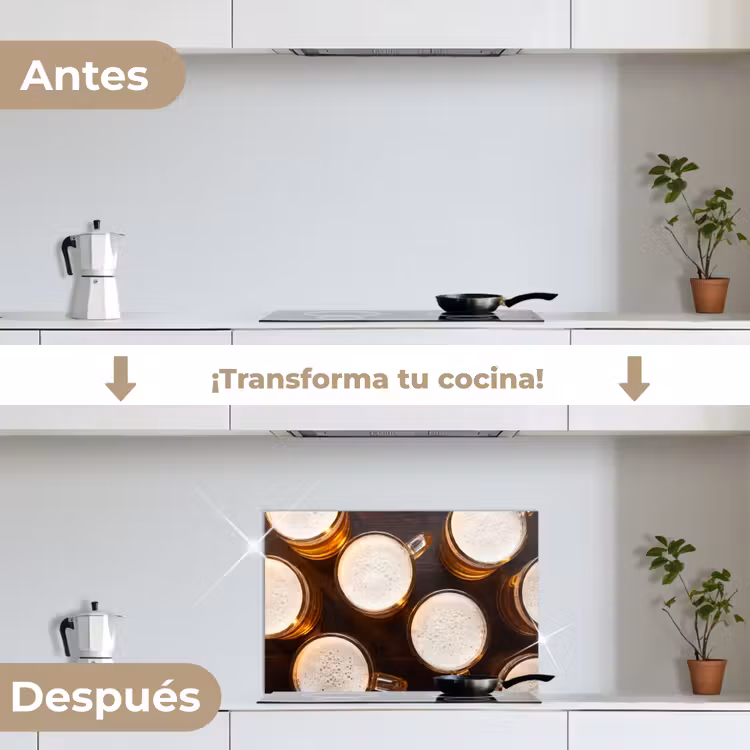 Salpicaderos de cocina - Cerveza - Vasos - Espuma - Madera - Bebida — 7