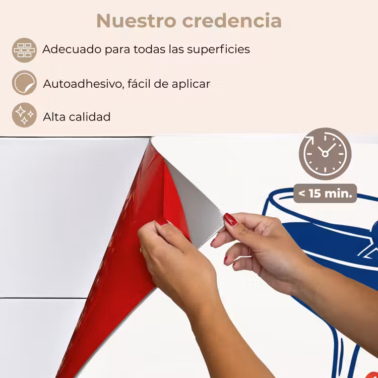 Salpicaderos de cocina - Cóctel - Vaso - Ilustración - Azul - Blanco — 4