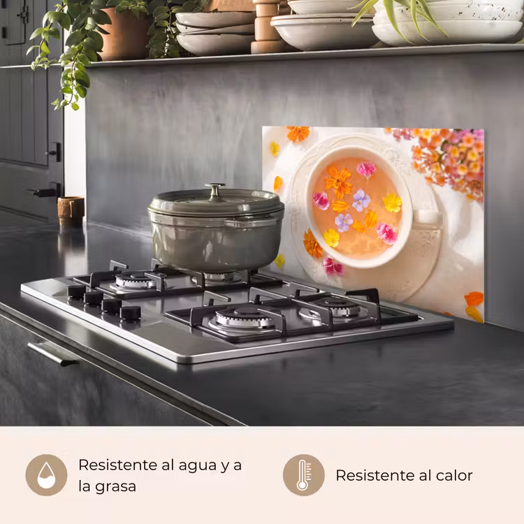 Salpicaderos de cocina - Flores - Cabeza - Naturaleza - Colorido - Verano — 2