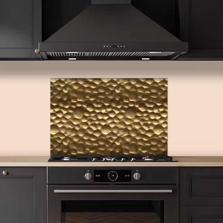 Salpicaderos de cocina - Martillado - Relieve - Textura - Bronce dorado — 5