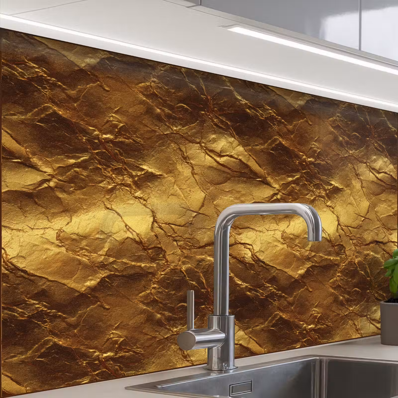 Revestimiento cocina - Pan de oro - Textura - Oro — 1