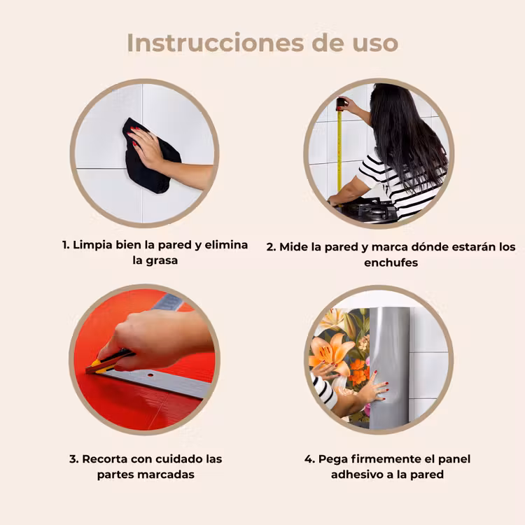 Revestimiento cocina - Flores - Ramo - Naturaleza - Colorido - Moderno — 8