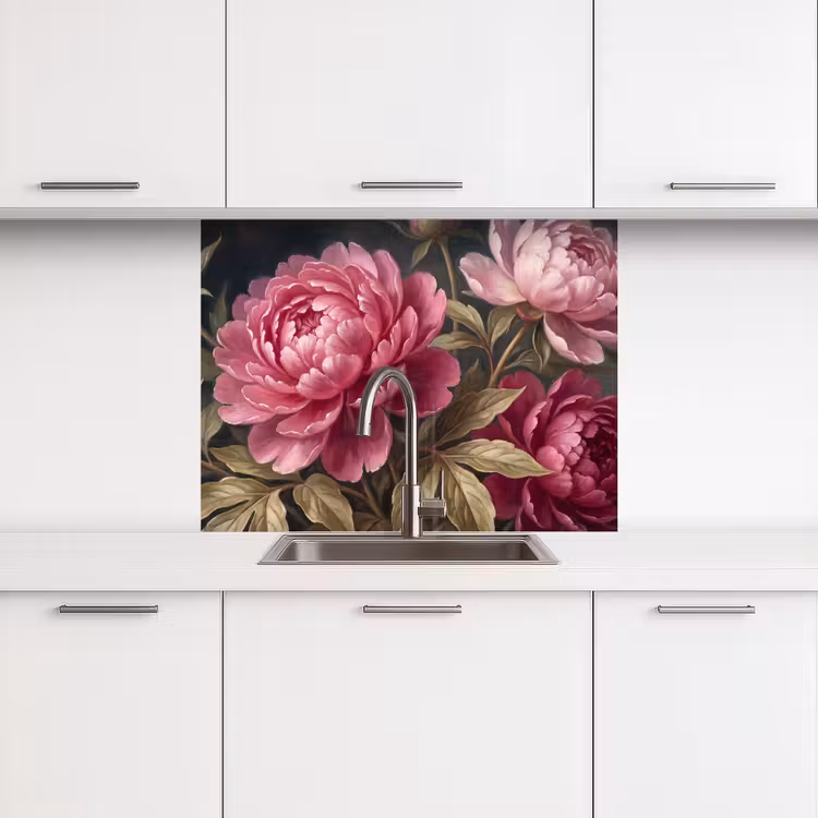 Revestimiento cocina - Flores - Rosa - Clásico - Naturaleza — 3
