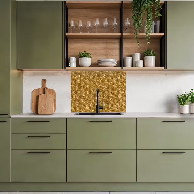 Revestimiento cocina - Martillado - Mosaico - Antigüedades - Oro — 7