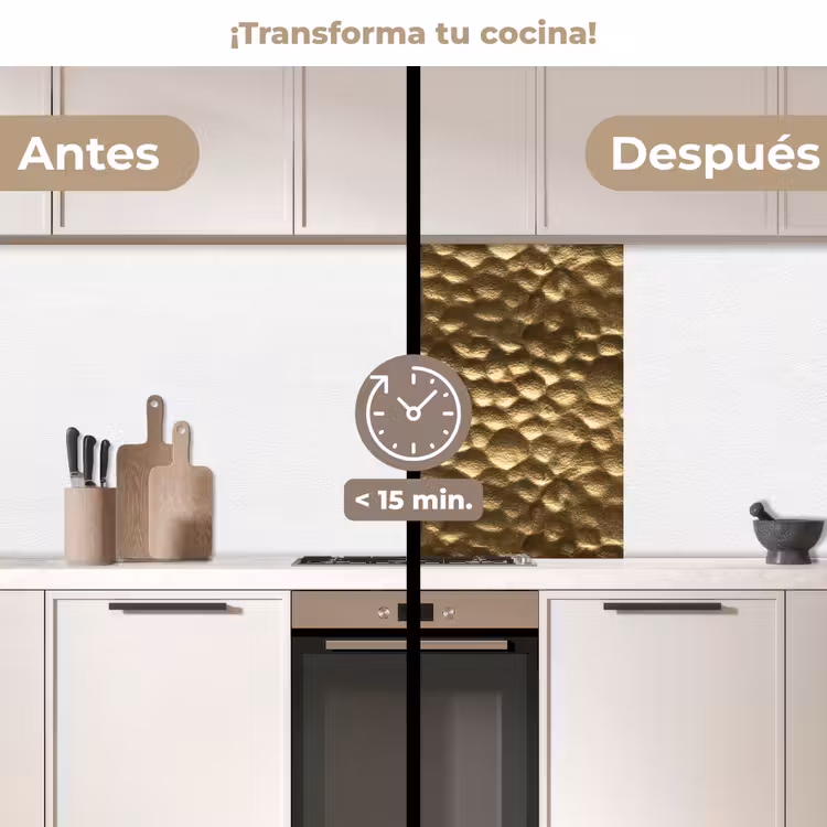 Revestimiento cocina - Martillado - Relieve - Textura - Bronce dorado — 2
