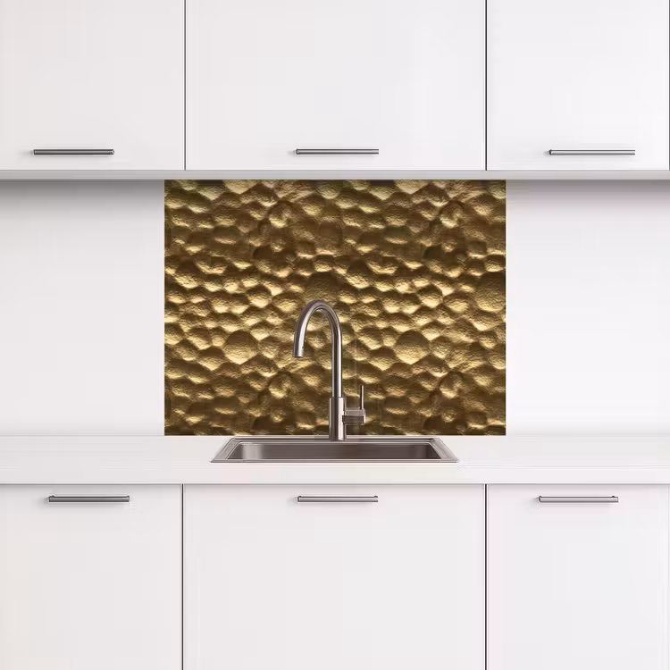 Revestimiento cocina - Martillado - Relieve - Textura - Bronce dorado — 3