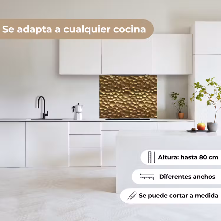 Revestimiento cocina - Martillado - Relieve - Textura - Bronce dorado — 6