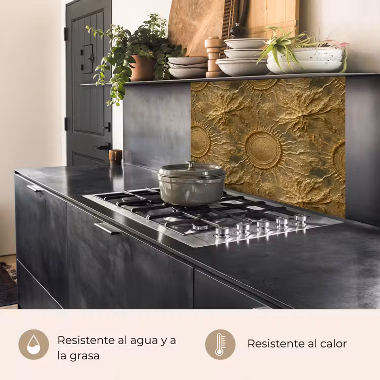 Revestimiento cocina - Sol - Relieve - Antigüedades - Oro — 4