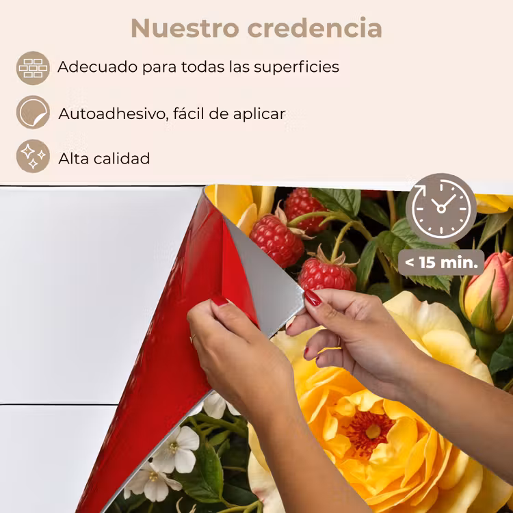 Salpicaderos de cocina - Flores - Ramo - Naturaleza - Clásico - Amarillo — 4