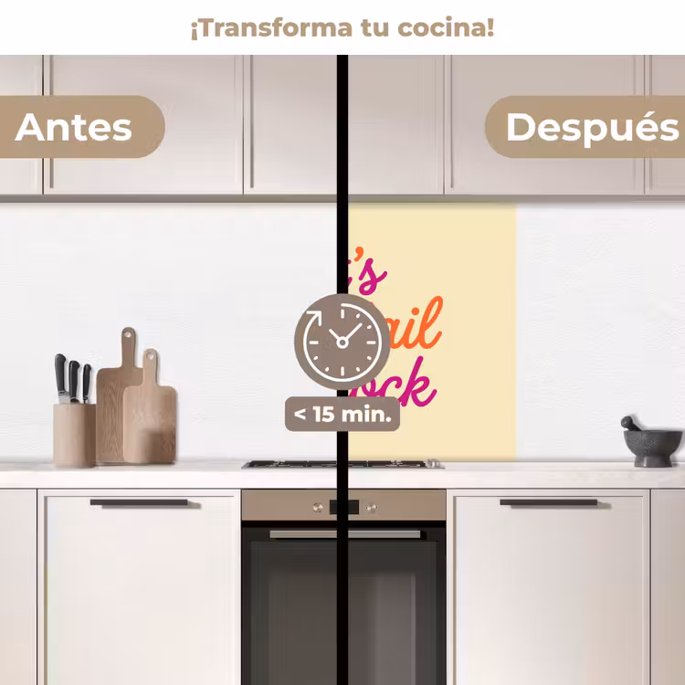 Revestimiento cocina - Cocktail O'Clock - Amarillo - Retro — 2