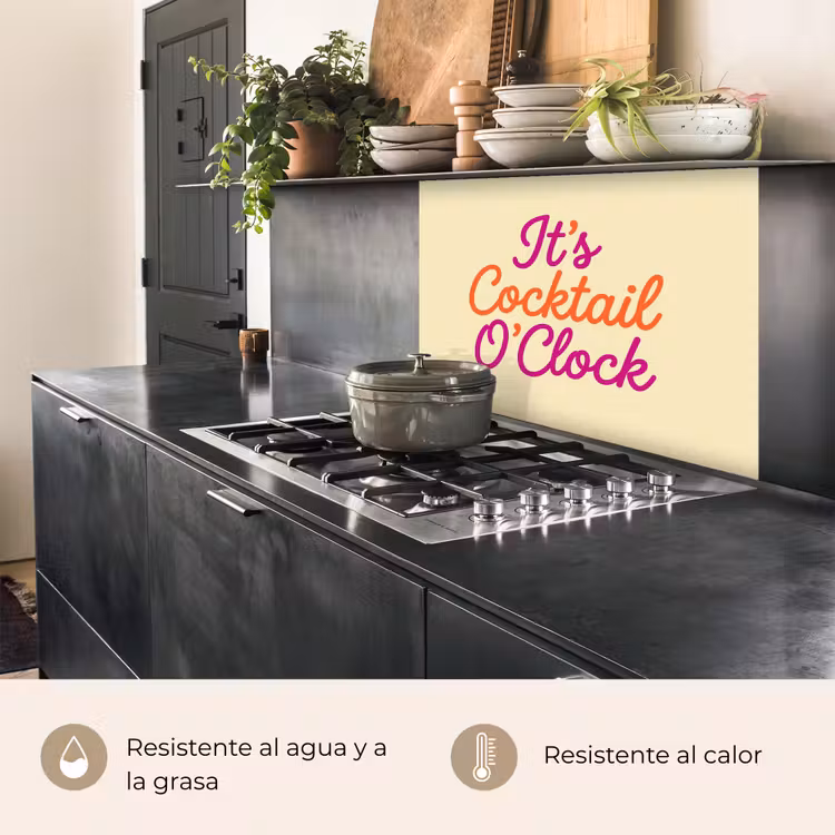 Revestimiento cocina - Cocktail O'Clock - Amarillo - Retro — 4