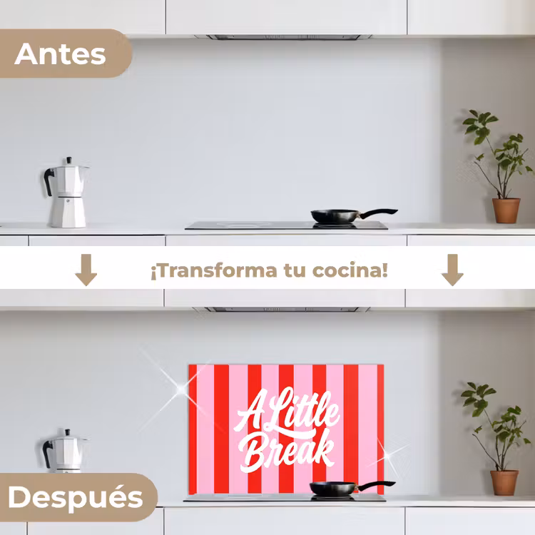 Salpicaderos de cocina - A Little Break - Rayas - Rojo - Rosa — 7