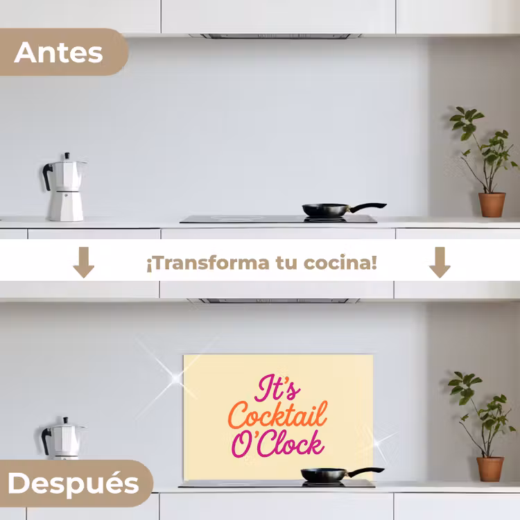 Salpicaderos de cocina - Cocktail O'Clock - Amarillo - Retro — 7