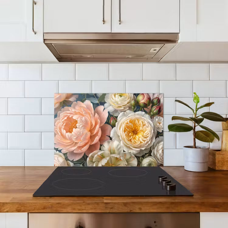 Salpicaderos de cocina - Flores - Ramo - Naturaleza - Clásico - Colorido — 3