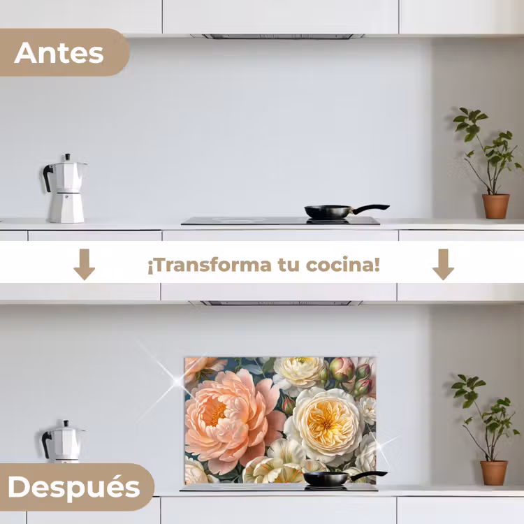 Salpicaderos de cocina - Flores - Ramo - Naturaleza - Clásico - Colorido — 7