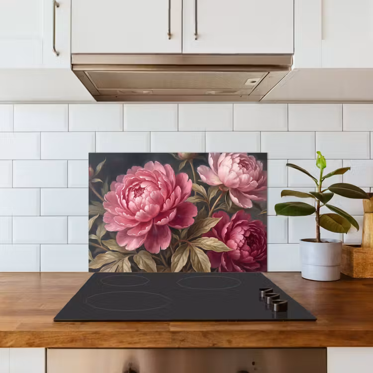 Salpicaderos de cocina - Flores - Rosa - Clásico - Naturaleza — 3