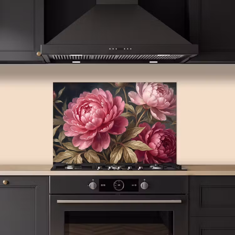 Salpicaderos de cocina - Flores - Rosa - Clásico - Naturaleza — 5