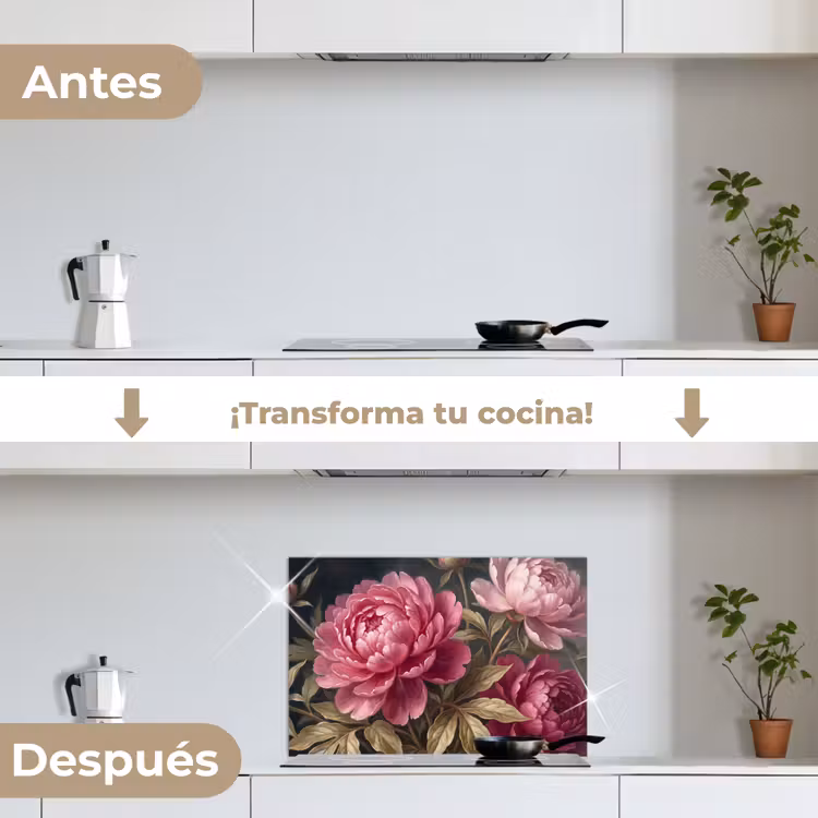 Salpicaderos de cocina - Flores - Rosa - Clásico - Naturaleza — 7