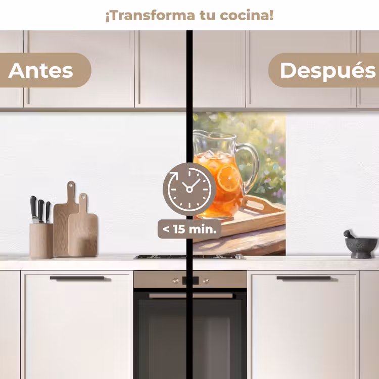 Revestimiento cocina - Bebida - Limón - Verano - Jardín - Amarillo — 2