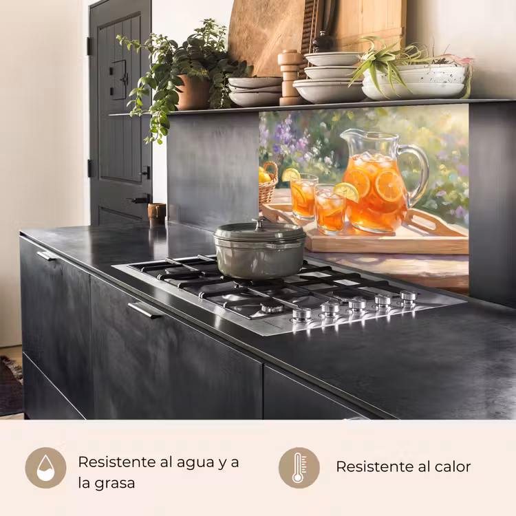 Revestimiento cocina - Bebida - Limón - Verano - Jardín - Amarillo — 4