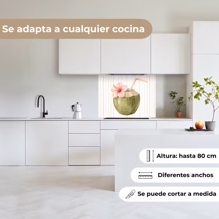 Revestimiento cocina - Coco - Bebida - Tropical - Ilustración - Verano — 6