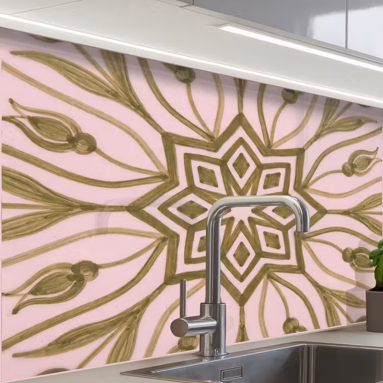 Revestimiento cocina - Patrón - Mandala - Decoración - Abstracto - Verde — 1