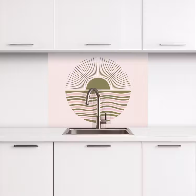 Revestimiento cocina - Sol - Mar - Abstracto - Moderno - Rosa — 3