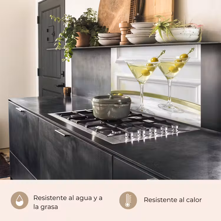 Revestimiento cocina - Bebida - Martini - Aceitunas - Moderno - Blanco — 4