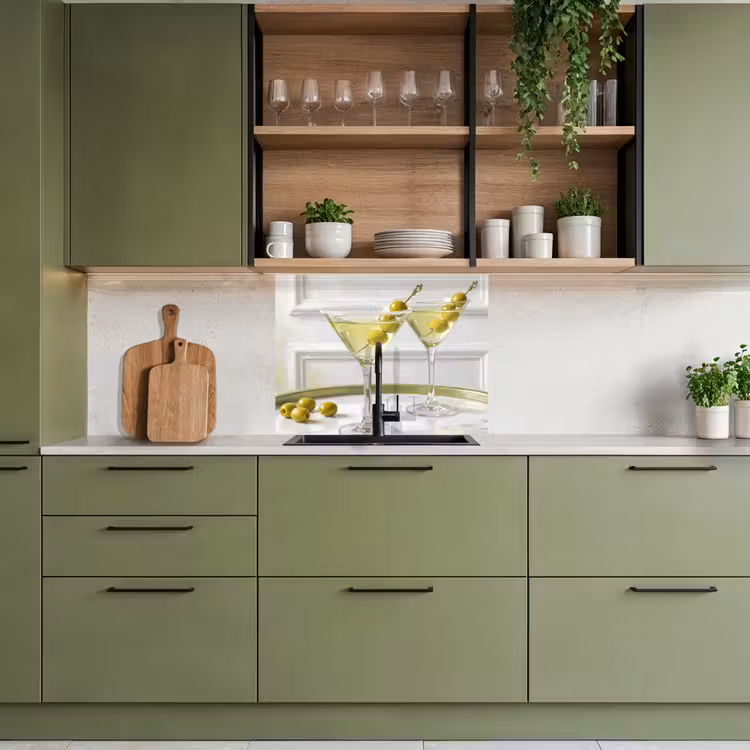 Revestimiento cocina - Bebida - Martini - Aceitunas - Moderno - Blanco — 7