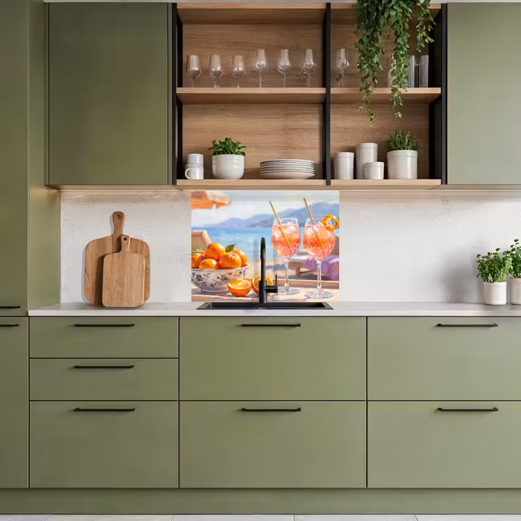 Revestimiento cocina - Bebidas - Vasos - Playa - Verano - Naranja — 7