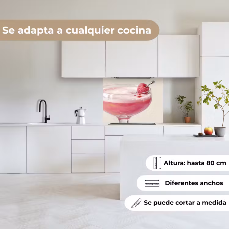 Revestimiento cocina - Cóctel - Frambuesa - Bebida - Moderno - Rosa — 6