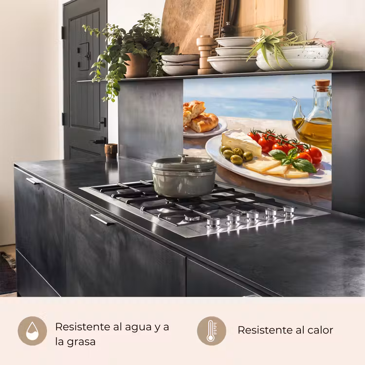 Revestimiento cocina - Comida - Mediterráneo - Naturaleza - Pintura — 4