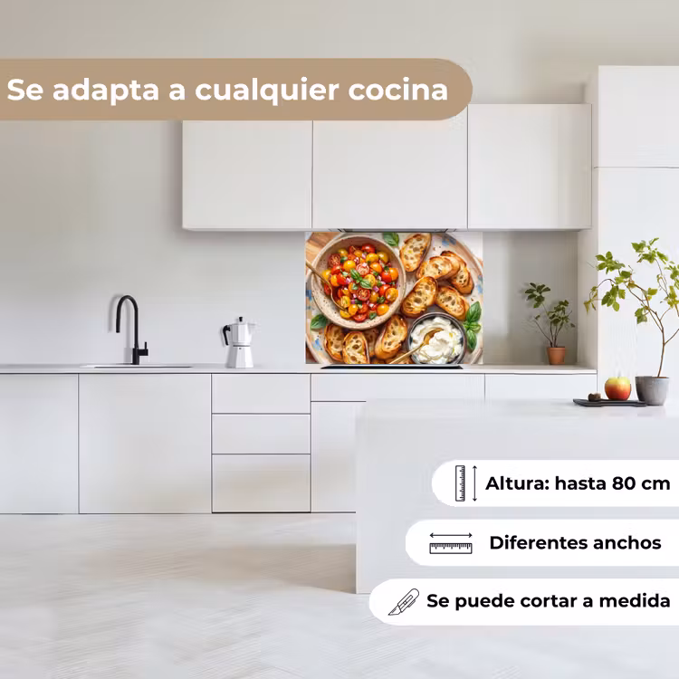 Revestimiento cocina - Comida - Tomate - Pan - Colorido - Cocina — 6