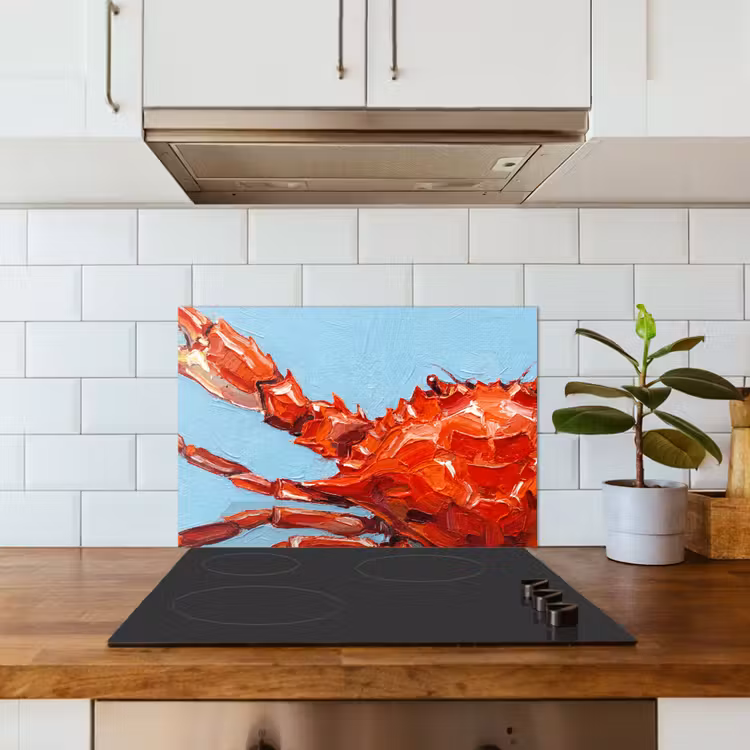 Salpicaderos de cocina - Cangrejo - Mar - Animales - Abstracto - Rojo — 3