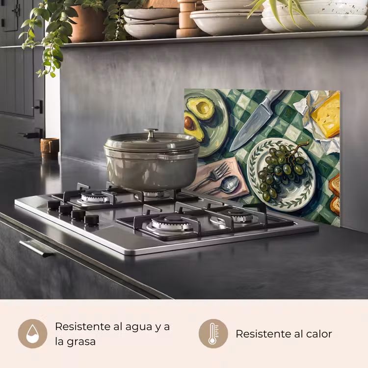 Salpicaderos de cocina - Comida - Desayuno - Mesa - Moderno - Verde — 2
