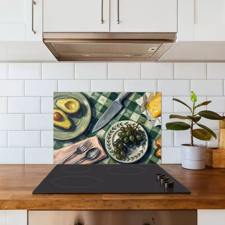 Salpicaderos de cocina - Comida - Desayuno - Mesa - Moderno - Verde — 3