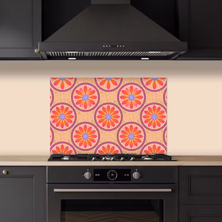 Salpicaderos de cocina - Estampado - Flores - Decorativo - Colorido - Moderno — 5