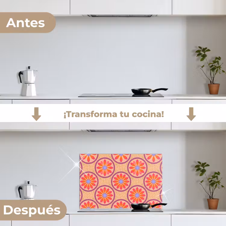 Salpicaderos de cocina - Estampado - Flores - Decorativo - Colorido - Moderno — 7