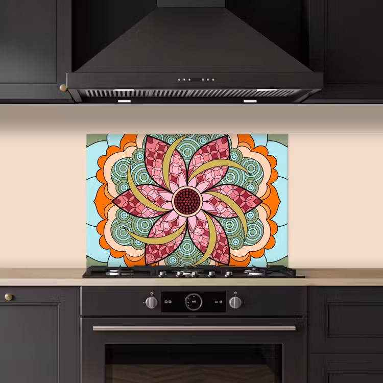 Salpicaderos de cocina - Mandala - Geométrico - Arte - Decorativo - Colorido — 5