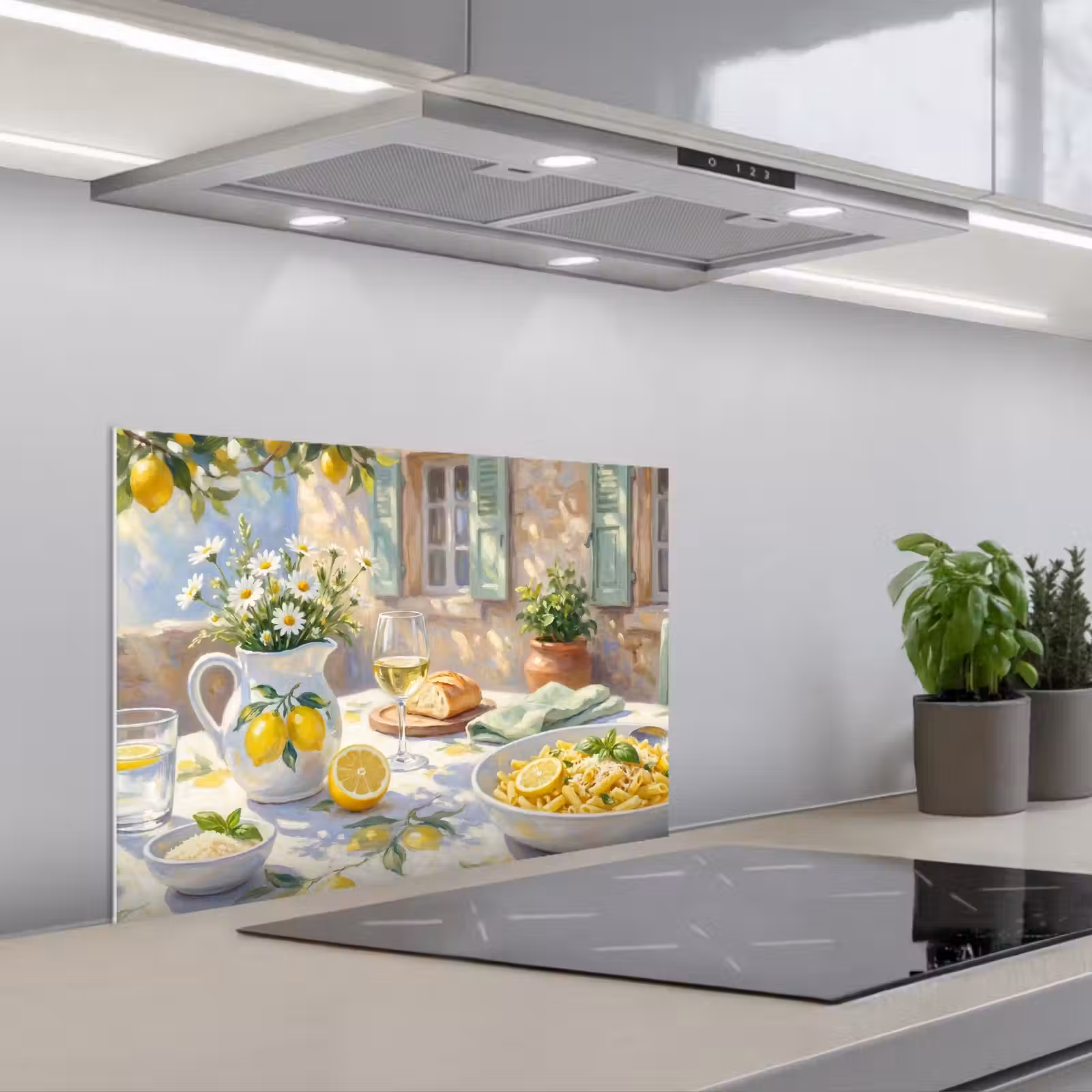 Salpicaderos de cocina - Comida - Terraza - Verano - Pintado - Amarillo — 1