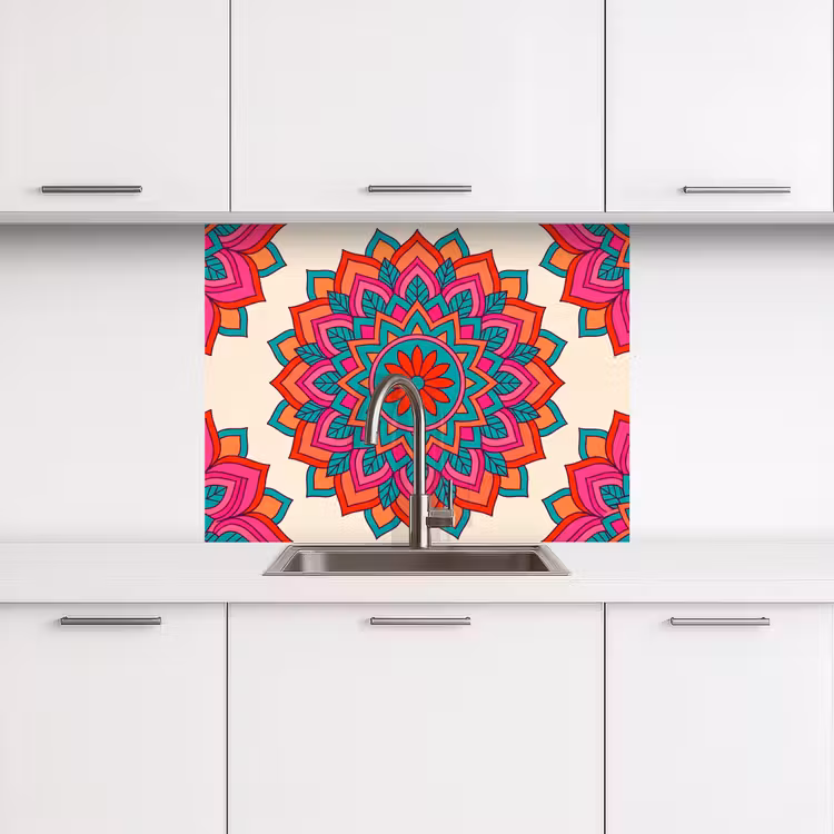 Revestimiento cocina - Mandala - Estampado - Abstracto - Colorido - Moderno — 3