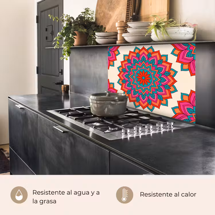Revestimiento cocina - Mandala - Estampado - Abstracto - Colorido - Moderno — 4