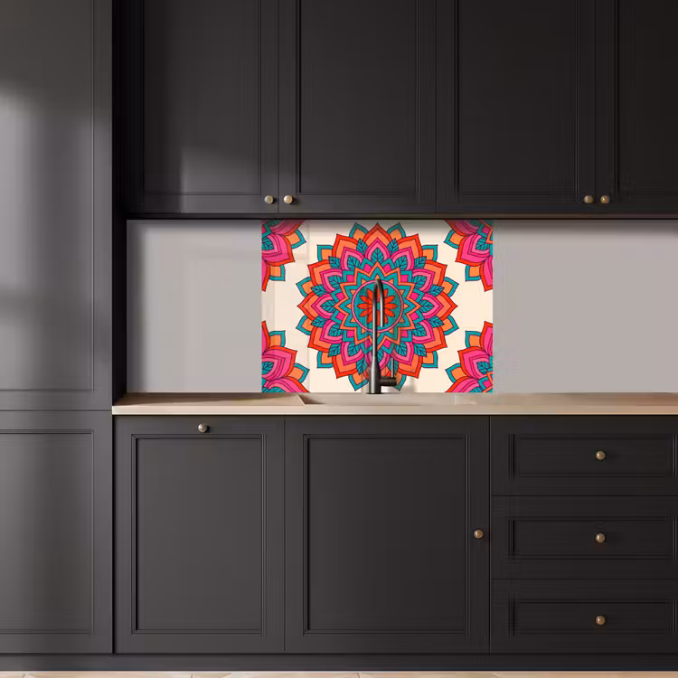 Revestimiento cocina - Mandala - Estampado - Abstracto - Colorido - Moderno — 5
