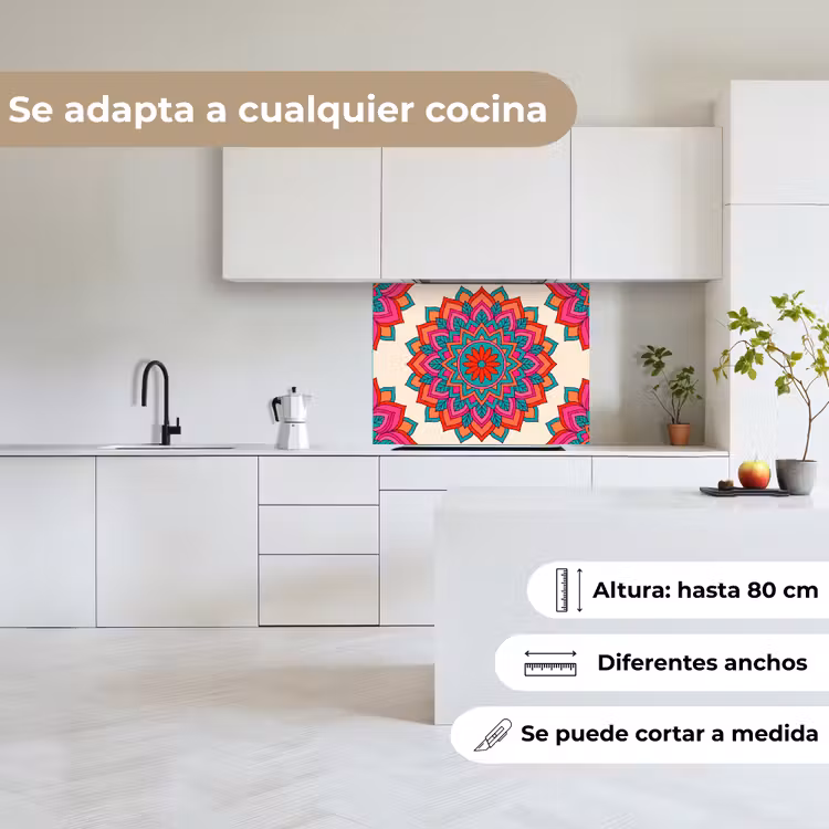 Revestimiento cocina - Mandala - Estampado - Abstracto - Colorido - Moderno — 6