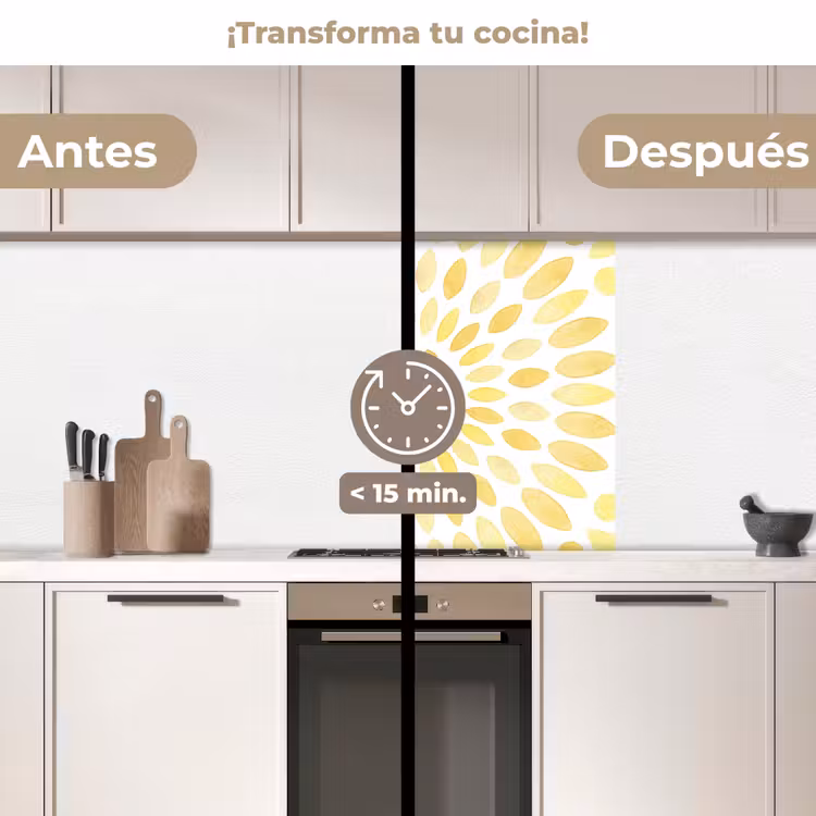 Revestimiento cocina - Resumen - Geométrico - Radiante - Amarillo — 2