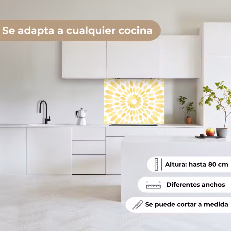 Revestimiento cocina - Resumen - Geométrico - Radiante - Amarillo — 6