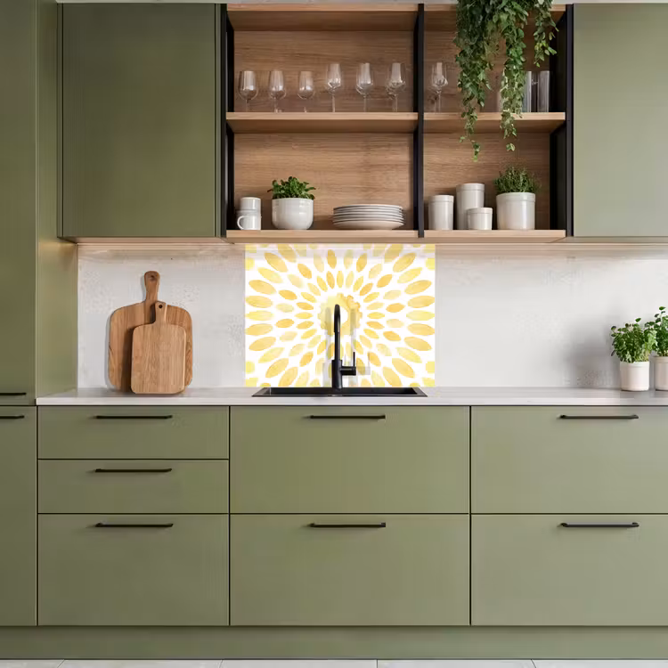 Revestimiento cocina - Resumen - Geométrico - Radiante - Amarillo — 7