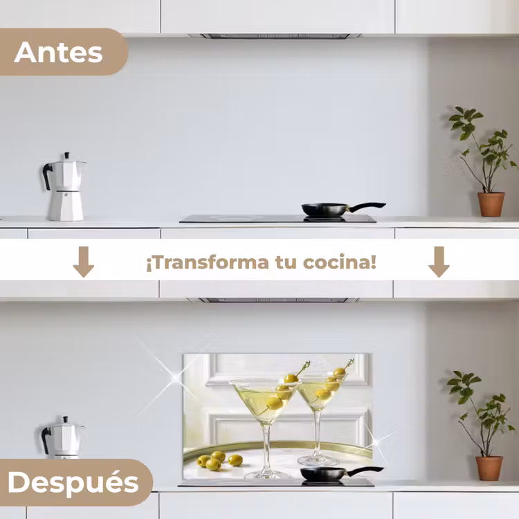 Salpicaderos de cocina - Bebida - Martini - Aceitunas - Moderno - Blanco — 7